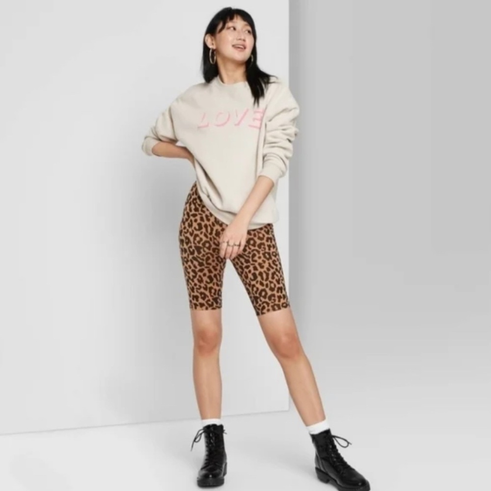 New Leopard Print Bikers Short by Wild Fable Size S — NWT.